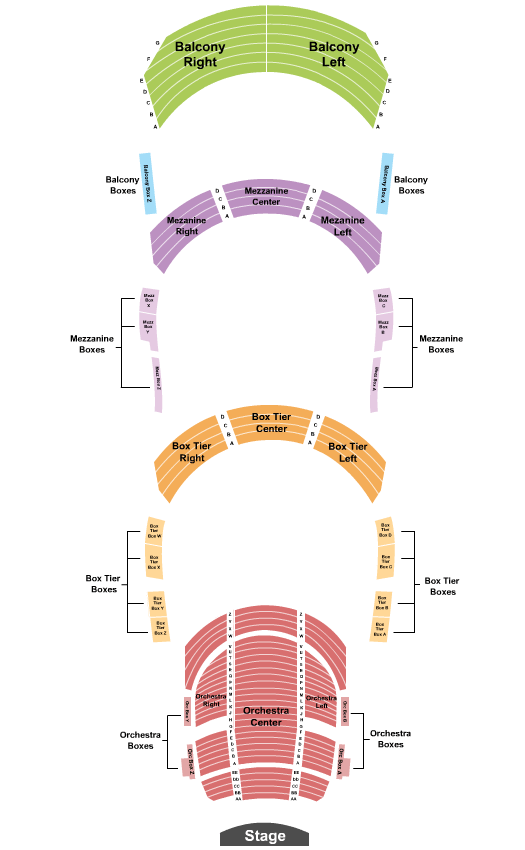 The Fisher Center for the Performing Arts The Nutcracker Seating Chart